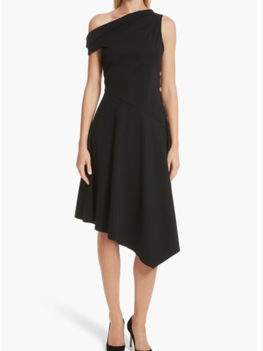 One-Shoulder Midi Dress Derek Lam 10 Crosby